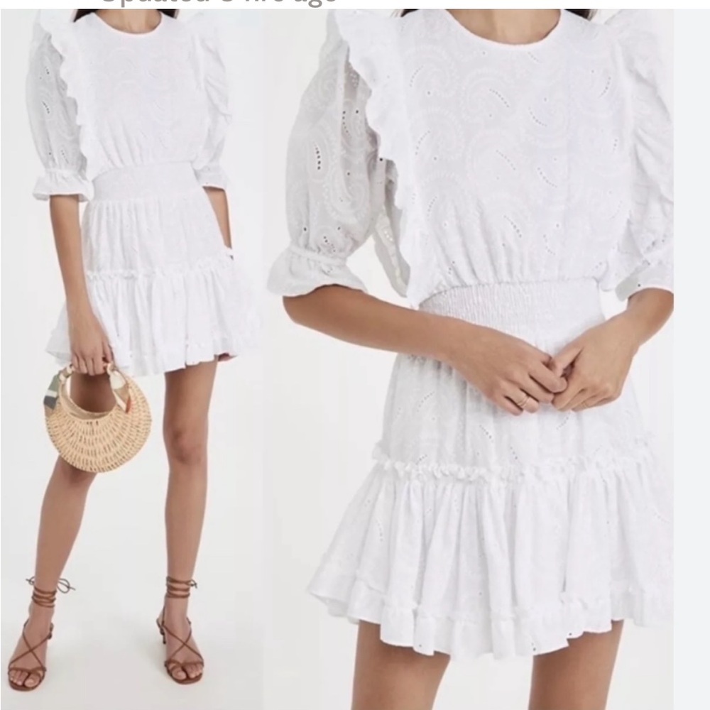 White Ruffle Dress - Misa